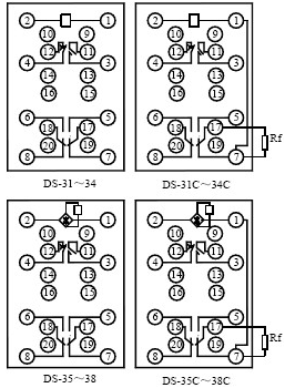 DS-35C時間繼(jì)電器(qì)接線(xiàn)圖