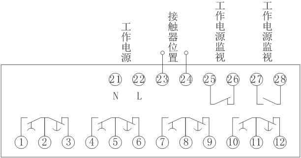 RH防晃電控製器內部(bù)接線圖