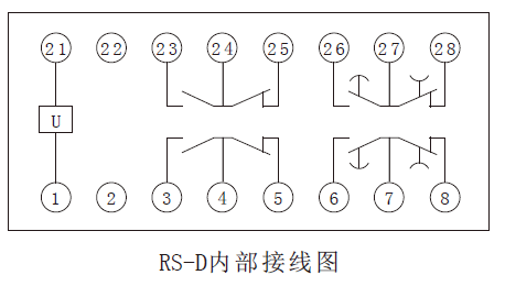 RS-D時間繼電(diàn)器內部接線圖