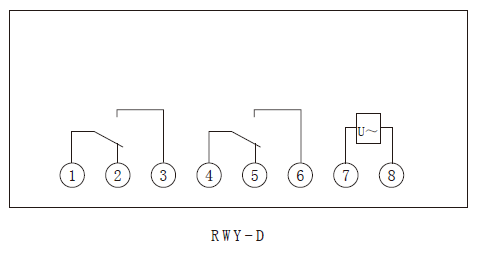 RWY-D係列電壓(yā)繼(jì)電器內(nèi)部(bù)接線圖