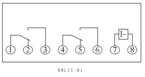 RWLII-D係(xì)列無輔源電(diàn)流繼電器內部接線圖