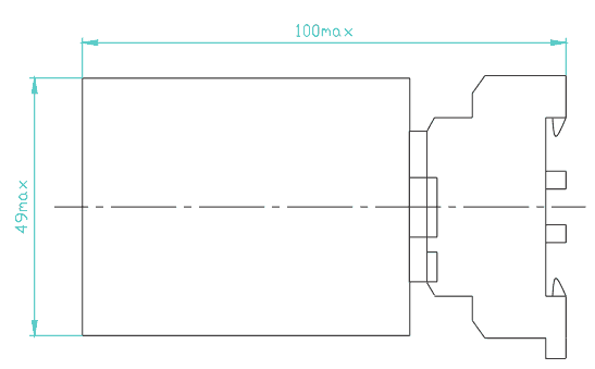 組合式報警繼電器(qì)外形(xíng)尺寸圖