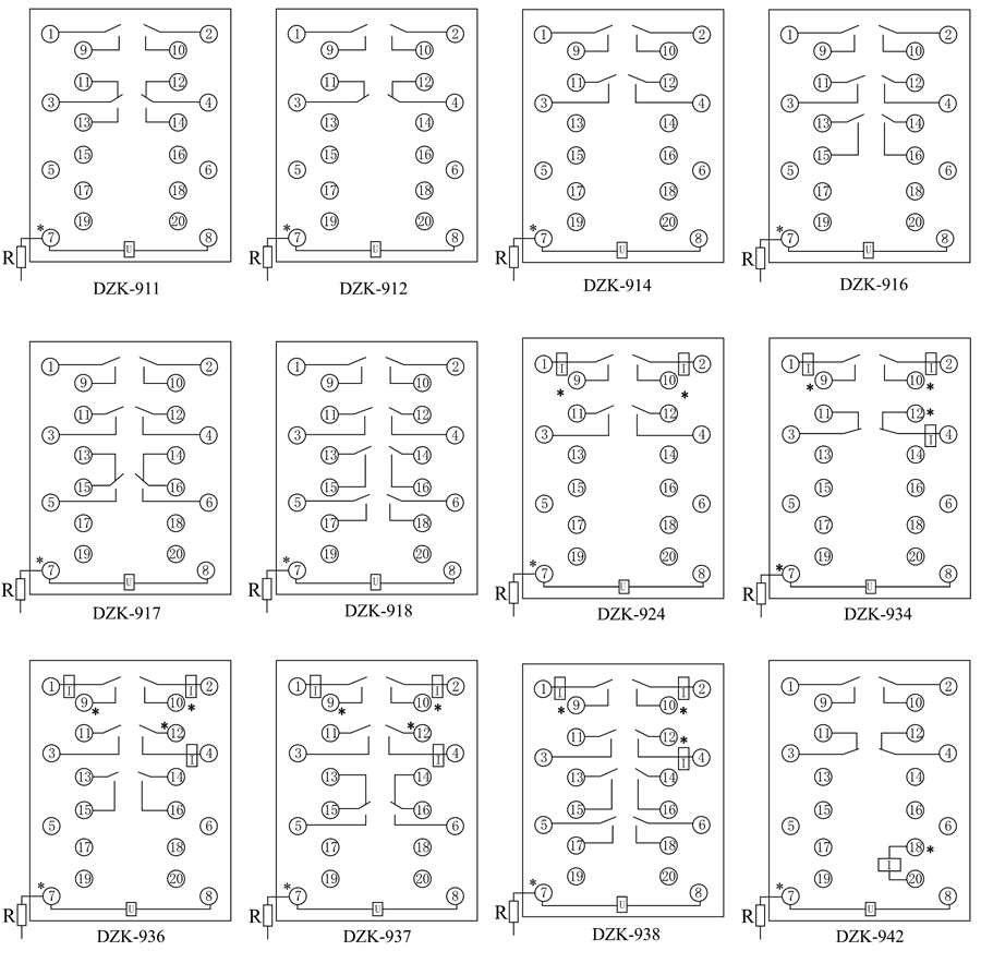 DZK-934內部接線(xiàn)圖