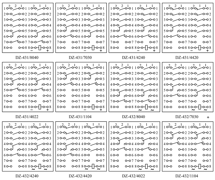 DZ-431/1104內部接(jiē)線圖