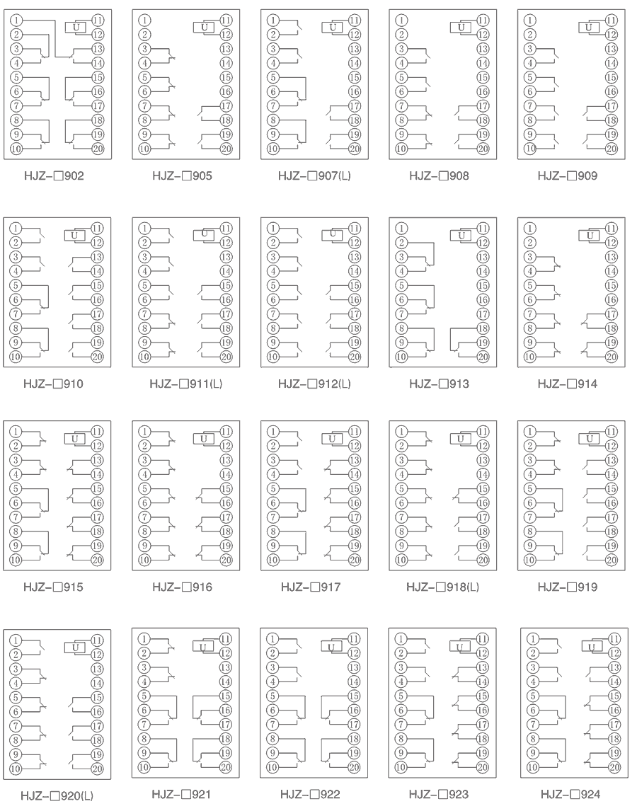 HJZ-Y910內部接線圖