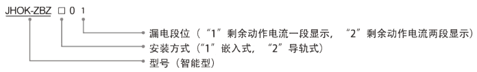 JHOK-ZBZ101可調漏電繼(jì)電器型號分類
